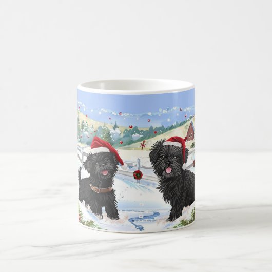 Mug Noël d'Affenpinscher (Centre)