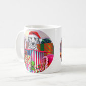 Mug Noël dalmate surprise (Devant gauche)