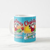 Mug Noël dans la Père Noël des vagues (Devant gauche)