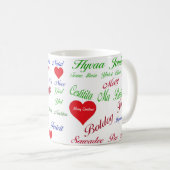 Mug Noël dans le monde (Devant droit)