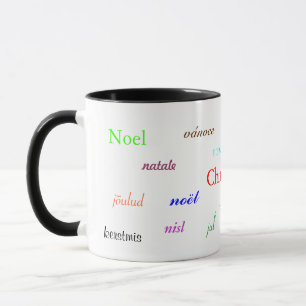Mug Noël Dans Le Monde En Blanc Et Noir III