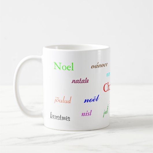 Mug Noël Dans Le Monde En Blanc II (Gauche)
