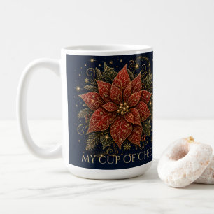 Mug Noël dans les Étoiles Poinsettia