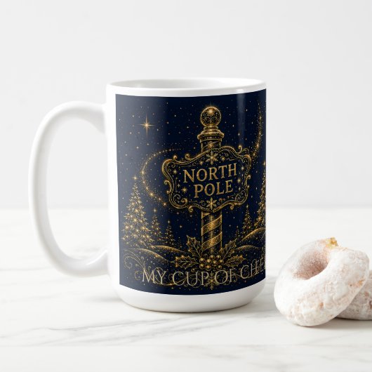 Mug Noël dans les Étoiles | Pôle Nord (Avec donut)