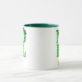 Mug NOEL dans un motif de sapin de Noël vert (Centre)