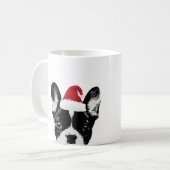 Mug Noël de bouledogue français de Père Noël (Devant gauche)
