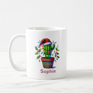 Mug Noël de Cactus scintillant