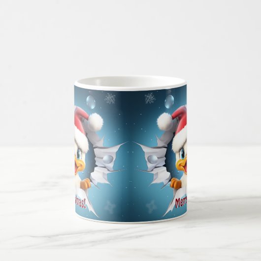 Mug Noël de canard 3D (Centre)