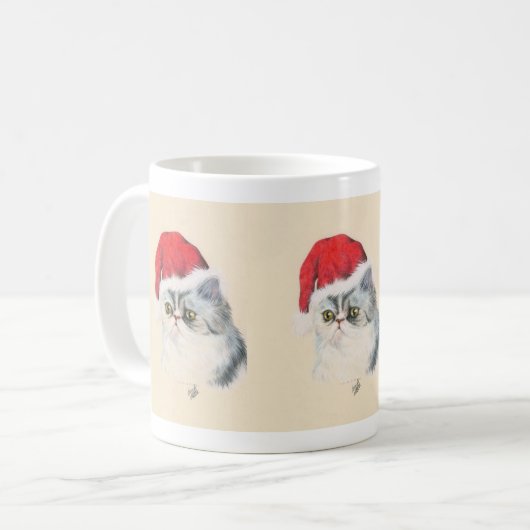 Mug Noël de chat (Devant gauche)