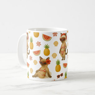 Mug Noël de chat en juillet pour les Amoureux de les c