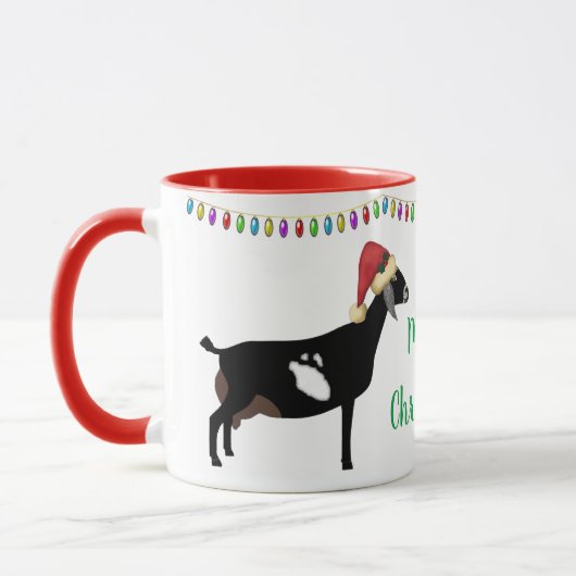 Mug Noël de chèvre laitière nubienne (Gauche)