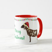 Mug Noël de chèvre laitière nubienne (Devant droit)