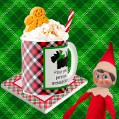 Mug Noël de Chien écossais noir customisé