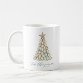 Mug Noël de Coquilles d'Huîtres Côtières (Gauche)