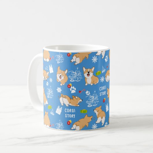 Mug Noël de Corgi Story (Devant gauche)