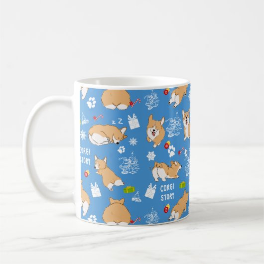 Mug Noël de Corgi Story (Gauche)