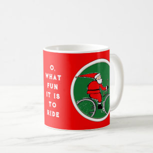 Mug Noël de cycliste cycliste