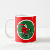 Mug Noël de cycliste cycliste (Gauche)