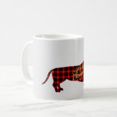 Mug Noël de Dachshund Buffalo (Devant gauche)