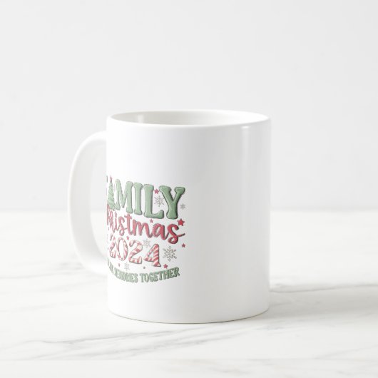 Mug Noël de famille 2024 (Devant gauche)