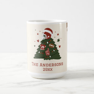 Mug Noël de football américain personnalisé