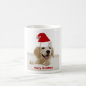 Mug Noël de Golden Retriever avec Santa Hat (Centre)