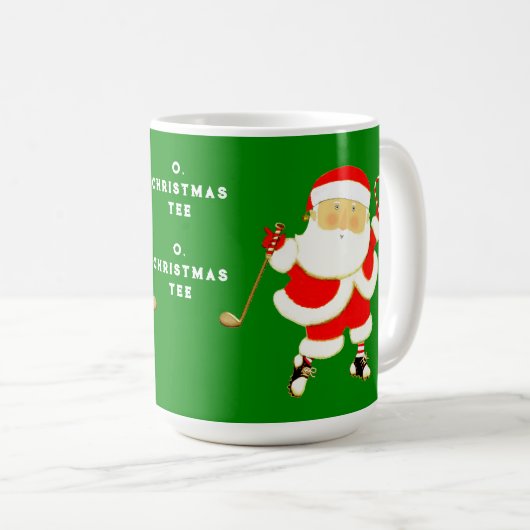 Mug Noël de golf amusant (Devant droit)