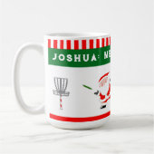 Mug Noël de golf sur disque (Gauche)