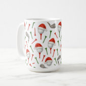 Mug Noël de golf sur le thème des cadeaux à la balle p (Devant gauche)
