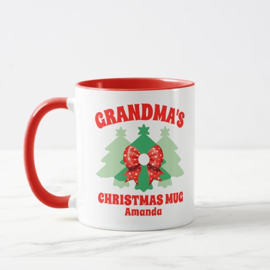 Mug Noël de grand-mère personnalisée (Gauche)