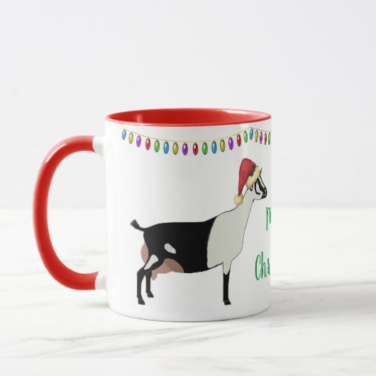 Mug Noël de la chèvre laitière alpine (Gauche)