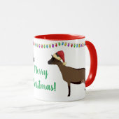 Mug Noël de la chèvre laitière d'Oberhasli (Devant droit)