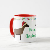 Mug Noël de la chèvre laitière d'Oberhasli (Devant gauche)