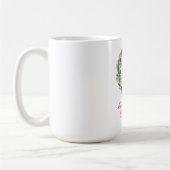 Mug Noël de la couronne de pin rustique (Gauche)