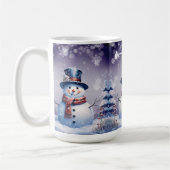 Mug Noël de la forêt d'hiver | Pourpre (Gauche)