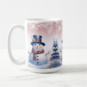 Mug Noël de la forêt d'hiver | Rose (Gauche)