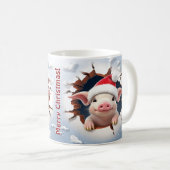 Mug Noël de la puce 3D (Devant droit)