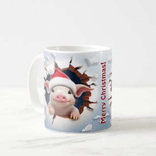 Mug Noël de la puce 3D