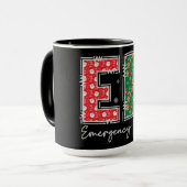 Mug Noël de la salle d'urgence (Devant gauche)