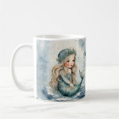 Mug Noël de la sirène d'hiver mignonne (Gauche)