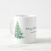 Mug Noël de l'arbre personnalisé (Devant gauche)