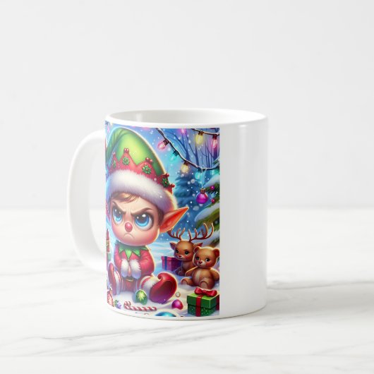 Mug Noël de l'elfe grincheux (Devant gauche)