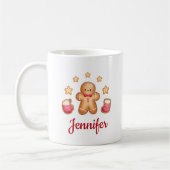Mug Noël de l'homme en pain d'épices mignon (Gauche)