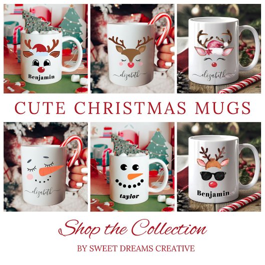Mug Noël de mignonne Reindeer