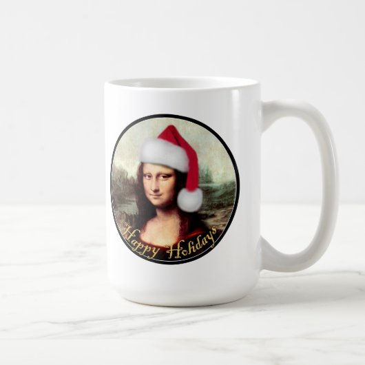 Mug Noël de Mona Lisa Santa Hat (Droite)
