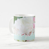 Mug Noël de Noël bleu blanc de photo de vacances (Devant gauche)