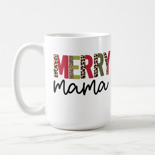Mug Noël de Noël branché "Merry Mama" (Gauche)