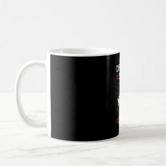 Mug Noël de Noël de Shark laid (Gauche)