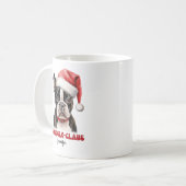 Mug Noël de Noël personnalisé de Cute Boston Terrier (Devant gauche)
