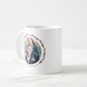 Mug Noël de photo botanique moderne (Devant gauche)